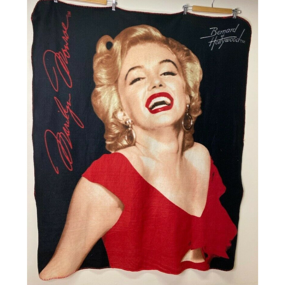 Bernard of Hollywood Marilyn Monroe Fleece Throw Blanket 50x60